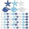 Toyvian Ornamenti in Legno a Tema Oceano 100 Pezzi Decorativi DIY