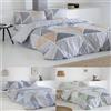 COTTON ARTean Copripiumino reversibile GREKAS letto da 150 x 190/200 50% cotone, 50% poliestere. Colore Grigio E Senape