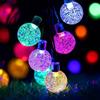 Lezonic Luci solari impermeabili per esterni, 50 LED, 8 modalità, 7 m, per interni ed esterni, per giardino, patio, cortile, casa, feste di Natale, matrimoni (multicolore)