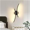 Goeco Applique da Interno LED 20W 44CM 3000K 2-Tubi Curva, Nero