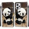 SIENIANLINE Cover per Redmi Note 12 Pro Plus 5G custodia portafoglio Panda carino | Chiusura magnetica, Scomparti carte, Funzione supporto, Pelle PU flip cover per Redmi Note 12 Pro+ 5G