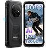 Blackview Rugged Smartphone, Telefono Indistruttibile Android 16, Batteria 10000mAh Smartphone Rugged 12(4+8) GB+128GB/2TB TF, 6.56''HD, 90Hz, Doke AI, IP68/NFC/OTG/Face ID/3 Anni Garanzia