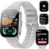 Fitoncloud Smartwatch Uomo Donna con Chiamate BLE5.2, 2,01 HD Orologio Smartwatch con SpO2/Sonno/Cardiofrequenzimetro, 120+ Modalità Sportive, Impermeabile IP67 Smart Watch per iOS/Android, Grigio