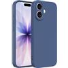 Captor Cover iPhone 17 Custodia Colorata in Silicone Liquido, Antiurto, Flessibile, Bordo Rialzato per Schermo e Protezione Fotocamera, Morbida Con Microfibra Interna per iPhone 17 Cover (Blu Scuro)