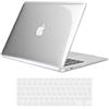 TECOOL Custodia MacBook Air 13 Pollici 2017-2010 (A1466 A1369), Case Cover Trasparente Rigida Plastica Ultrasottile +Accessori Copritastiera Silicone Italia Layout per Mac Air 13,3, Cristallo Chiara