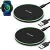 SELURK 2PCS Caricabatterie Wireless 35W Qi Ricarica Rapida a Induzione con USB-C, Base di Ricarica Senza Fili per Phone 16/15/14/13/12, Galaxy S25/S24/S23, Pixel, Auricolari Wireless