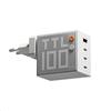 Shargeek SHARGE Pixel 100 Caricatore per Laptop, Caricatore GaN da 100W con Display Smart Pixel, Ricarica Rapida a 4 Porte USB-C/USB-A, Alimentatore Multiporta per MacBook Air, Galaxy S25/S24, iPhone 16