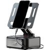 Generisch Supporto per cellulare con altoparlante, girevole e pieghevole, amplificatore audio wireless, base antiscivolo, gadget audio surround stereo per smartphone, tablet, casa, ufficio, viaggi