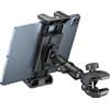 OHLPRO Supporto per tablet e microfono per iPad tapis roulant manubrio morsetto, supporto per Spin Bike Microfono Peloton passeggino bicicletta, adatto per iPad Pro 12,9 Air Mini, Galaxy Tab, iPhone