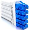 deleyCON 5x 0,25m Set Cavo Rete CAT6 - Cavo LAN CAT-6 RJ45 U-UTP Corto 25cm Patch Ethernet DSL Switch Router Modem Repeater Patchpanel - Bianco