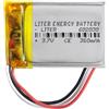 Liter energy battery Batteria a 3 cavi 602030 LiPo 3.7V 350mAh 1.295Wh 1S 5C Liter Energy Battery Ricaricabile con PCM termistore NTC Smartwatch Elettronica - Non adatto per Radiocomando 32x20x6mm (3P|350mAh|602030)