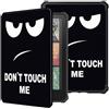 SATURCASE Custodia per Amazon Kindle Paperwhite 6 2024 release (12a generazione) / Kindle Colorsoft 7 pollici, bella pelle PU silicone flip Folio sottile luce cover con funzione auto sleep/wake (KN-1)