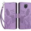 SIENIANLINE Cover per Redmi Note 9 Pro Max custodia portafoglio Viola | 3 scomparti carte, 1 tasca banconote, Chiusura magnetica, Supporto, Pelle PU flip cover per Redmi Note 9S