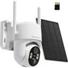 HOSAFE.COM Telecamera WiFi Esterna, Telecamere da Esterno, 360° PTZ Telecamera Remota WiFi Esterno Eenza Fili, 2K 3MP Visione Notturna a Colori Spotlight, Sensore PIR, Audio Bidirezionale