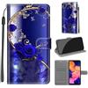 KENHONER Custodia per Samsung Galaxy A10, Farfalla | Portafoglio Pelle PU, Magnetica, Resistente Agli Urti, Scomparto Carte Credito, Pieghevole, Flip Libro, Motivo