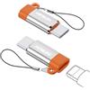 HOWJIM Adattatore Light-ning a USB C 2Pezzi,PD27/66W QC100W Ricarica Rapida Trasmissione Dati,Involucro in Alluminio Chip Intelligente per Phone 17/16/15 Pad G-alaxy X-peria,Non Per Cuffie/OTG Argento