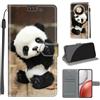 SIENIANLINE Cover per Honor Magic8 Lite / X70 / X9d custodia portafoglio Panda carino | Chiusura magnetica, Scomparti carte, Funzione supporto, Pelle PU flip cover per Honor X70 / X9d