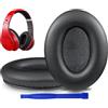 SOULWIT Cuscinetti Auricolari Di Ricambio Per Monster Beats Studio 1.0 Cuffie (1 St Gen) Di Dr. Dre, Cuscinetti Con Morbida Pelle Proteica-Nero