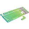 Ranked Pudding Tasti PBT | 112 Layout ANSI US e ISO traslucido a Double Shot | Profilo OEM per Tastiera da Gioco Meccanica RGB (Pistachio)