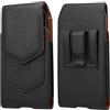 ZXYJMXN Custodia verticale per iPhone 17, 16, 15, 14, 13, 12, Pro Max, 6,1, in pelle PU, chiusura magnetica, con scomparto per carte di credito, per Samsung Galaxy S26, S25, S24, A41, nero