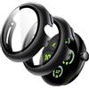 JETech Cover con Pellicola Protettiva per Pixel Watch 3/2/1 41mm, Nero/Nero