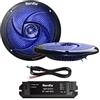 Herdio 5.25 Inch Bluetooth Marine Speakers, Low Profile Slim Design with LED Lights,160W 2-Way Weather Resistant Outdoor Audio, Suitable for Boat, RV, UTV, ATV, Golf Cart, 2 Pack Black