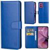 32ndShop 32nd Custodia a Portafoglio in Pelle PU per Motorola Moto G55, Case con Slot per Sched di Blocco RFID, Chiusura Magnetica e Supporto Integrato - Blu