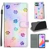 KENHONER Custodia per Honor X6B/X6A, impronta | Portafoglio Pelle PU, Magnetica, Resistente Agli Urti, Scomparto Carte Credito, Pieghevole, Flip Libro, Motivo