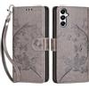 SIENIANLINE Cover per Samsung Galaxy A05s custodia portafoglio Farfalla Grigio | 3 scomparti carte, 1 tasca banconote, Chiusura magnetica, Supporto, Pelle PU flip cover per Samsung A05s