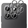 GIOPUEY 2 Pezzi Pellicola Fotocamera Compatibile con Honor 400 Smart, [Protezione Completa][Doppia Protezione] Metallo + Vetro Temperato, Protezione Fotocamera - Silver