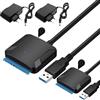 GERUI 2 adattatori USB 3.0 SATA per HDD SSD 2,5 3,5 pollici con alimentatore di rete