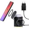 MMOBIEL Caricatore Wireless Stazione per Samsung di MMOBIEL - 4 in 1 Supporto Magnetico di Ricarica Rapido Certificato Qi2 per Samsung Galaxy S25/S24/S23/S22, Watch 7/6/5, Buds - Incl. 25W Adattatore - Nero