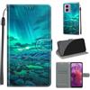 SIENIANLINE Cover per Motorola Moto G24 / E14 custodia portafoglio Aurora | Chiusura magnetica, Scomparti carte, Funzione supporto, Pelle PU flip cover per Moto G04 / G04s