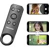 Newmowa Telecomando Bluetooth con Zoom per iPhone (Non compatibile iOS 26) | Scatto Video/Foto/Cambio Obiettivo, Telecomando Ricaricabile e Portatile per Selfie Vlog Viaggi Foto di Gruppo Escursionismo