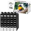Starlet24 5x Cartucce per stampante nere 29XL compatibili con inchiostro Epson T2991 29 XL nero per Expression Home XP-342 XP-332 XP-345 XP-442 XP-445 XP-432 XP-245 XP-235 XP-335 XP-435 XP-247