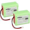vhbw 2x batteria compatibile con Ape Labs LightCan SE, LightCan, LightCan V2 faro LED, lampada a batteria ricaricabile (2200mAh, 7,2V, NiMH)