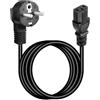jindaaudio Cavo di alimentazione 2M, AC Cavo elettrico di alimentazione standard Nero, 3 Pin Cable per alimentazione PC, computer portatile, scanner TV, stampante