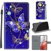 SIENIANLINE Cover per Honor Magic8 Lite / X70 / X9d custodia portafoglio Farfalla | Chiusura magnetica, Scomparti carte, Funzione supporto, Pelle PU flip cover per Honor X70 / X9d
