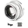 7artisans Obiettivo di messa a fuoco manuale F1.2 APS-C da 35 mm grande apertura adatta per fotocamere mirrorless compatte Canon Camera M1 M2 M3 M5 M6 M10 EOS-M Mount (argento)