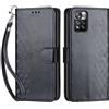 SIENIANLINE Cover per Xiaomi Redmi Note 11 Pro PU Pelle Custodia Flip Nero