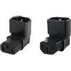 ChenYang 2 PACK IEC 60320 C14 maschio a C13 femmina adattatore connettore di prolunga di alimentazione angolare a 90 gradi 10 A 250 V per monitor/computer/telaio PDU