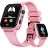 POKUJNFY Smartwatch Bambini GPS Chiama SOS Contatti Chat Telefono Modalità Classe Giochi Sveglia Torcia Impermeabile IP68 Digitale Regali Orologio Smartwatch Bambini Bambino Bambina