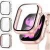 Kamita [3Pezzi] Custodia Compatibile con Apple Watch 11/Watch 10 46mm, Duro PC Bumper Cover con Protezione Dello Schermo, Protettiva Custodie per iWatch 11/iWatch 10 46 (Chiaro+Starlight+Oro Rosa)