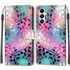 SIENIANLINE Cover per Samsung Galaxy A05s custodia portafoglio Colorato | Chiusura magnetica, Scomparti carte, Funzione supporto, Pelle PU flip cover per Samsung A05s