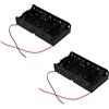 Leihao 2X Clip di Nero 4 x 1.5V D per Batterie di Batterie