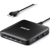 HONGYEE Caricatore USB C da 390W, Caricatore da Scrivania a 6 Porte, Caricatore Rapido Multiplo con 4 USBC e 2 USBA, Adattatore GaN Alimentatore USB C, Compatibile con iPhone 17/16/15/iPad/Galaxy S25/Laptop
