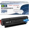 ASEKER B310 Cartuccia di Toner Compatibile per Xerox B305 B315 | 8000 pagine,Compatibile per Xerox B310 B305 B315 Stampante Nero con l'ultimo Chip