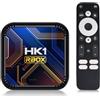 Kryolithm Android 13.0 TV Box, Smart TV box 4GB RAM 64GB RK3528 Quad-Core cortex-A53 Support HDR10+ 4K 2.4/5.0GHz Wi-Fi BT5.0 10/100M Ethernet HDMI 2.0 3.0, Controllo Remoto Vocale