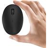 Uiosmuph MINI Mouse Wireless 2.4GHz, Ricaricabile mouse senza fili, Nero