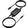 AUTOUTLET Convertitore Audio Digitale Analogico da SPDIF a 3,5 mm Convertitore DAC a 192 kHz AUX Adattatore audio ottico Toslink Controllo Volume